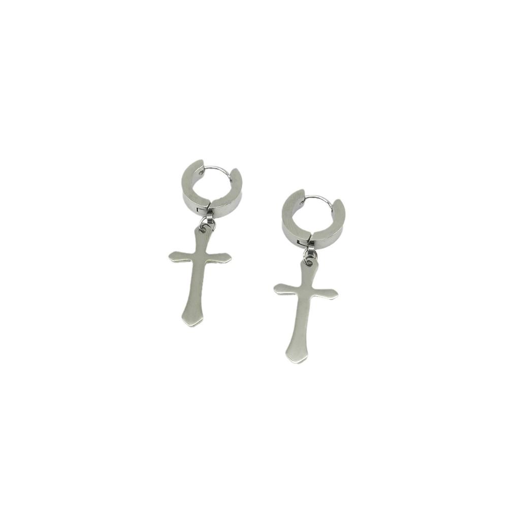 Pendentif Croix Boucles d'oreilles Personnalisées Tendance Sans Boucles d'oreilles Percées