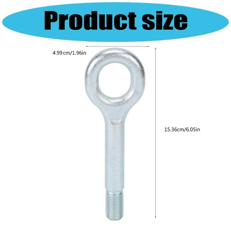 Tow Hook Bolt with Male Screw End, Steel Automotive Eye Hardware 51873726 Front Towing Eye Hook