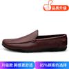 Men's Shoes 2025 Summer New Men's Retro British Style Casual Leather Shoes Convenient One-pedal Driving Doudou Tide Shoes