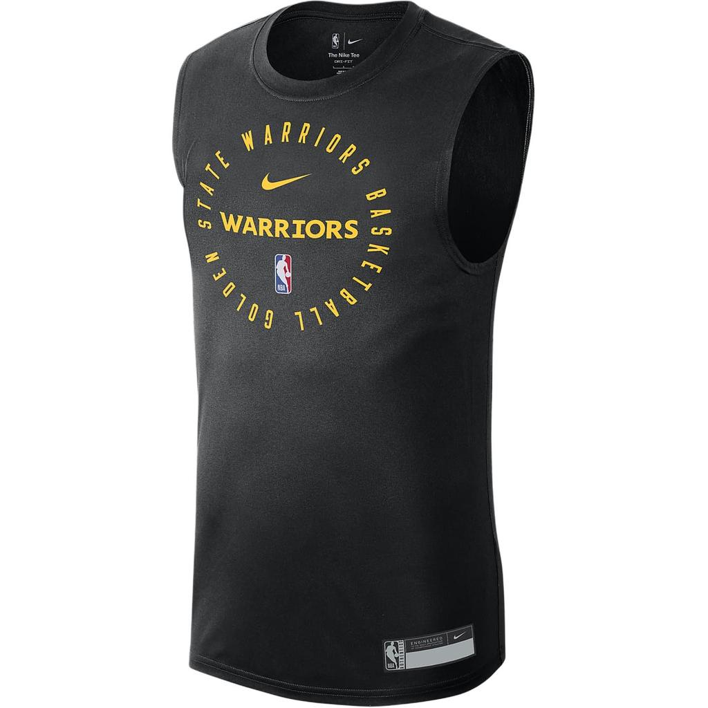 Nike Dri-Fit NBA Golden State Warriors Logo Quick-Dry Sleeveless T-Shirt Men Tops Black HF1870-010