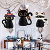Halloween Freestanding Paper Figure Set, Seasonal Display Accent for Home Tables, Shelf Styling, Entry Points and Retail Shop Scenes