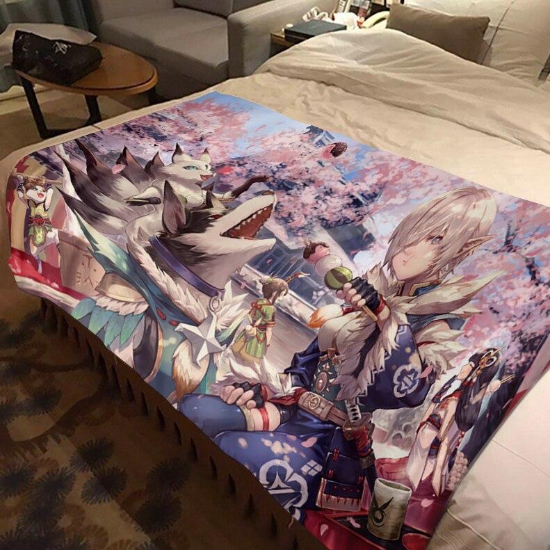 Monster Hunter Game Throw Blanket Bedspread Bed Plaid Rug Bed Covers Sofa Blanket Plaid Blanket Thermal Children'S Blankets