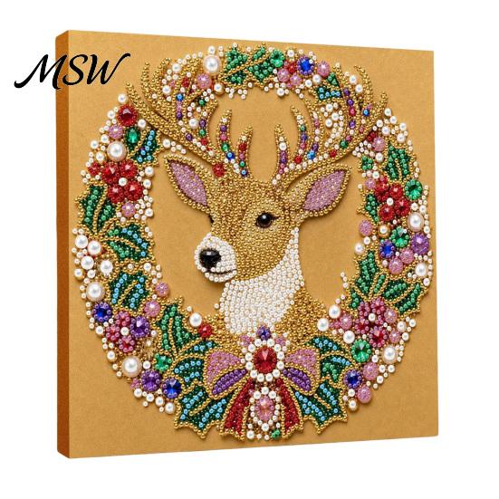 Faux Pearl Painting Kits for Adults Christmas Art Kit, DIY Santa Tree Festive Projects 3D Holiday Wall Decor Craft Kit Adults, Handmade Gift Relaxing
