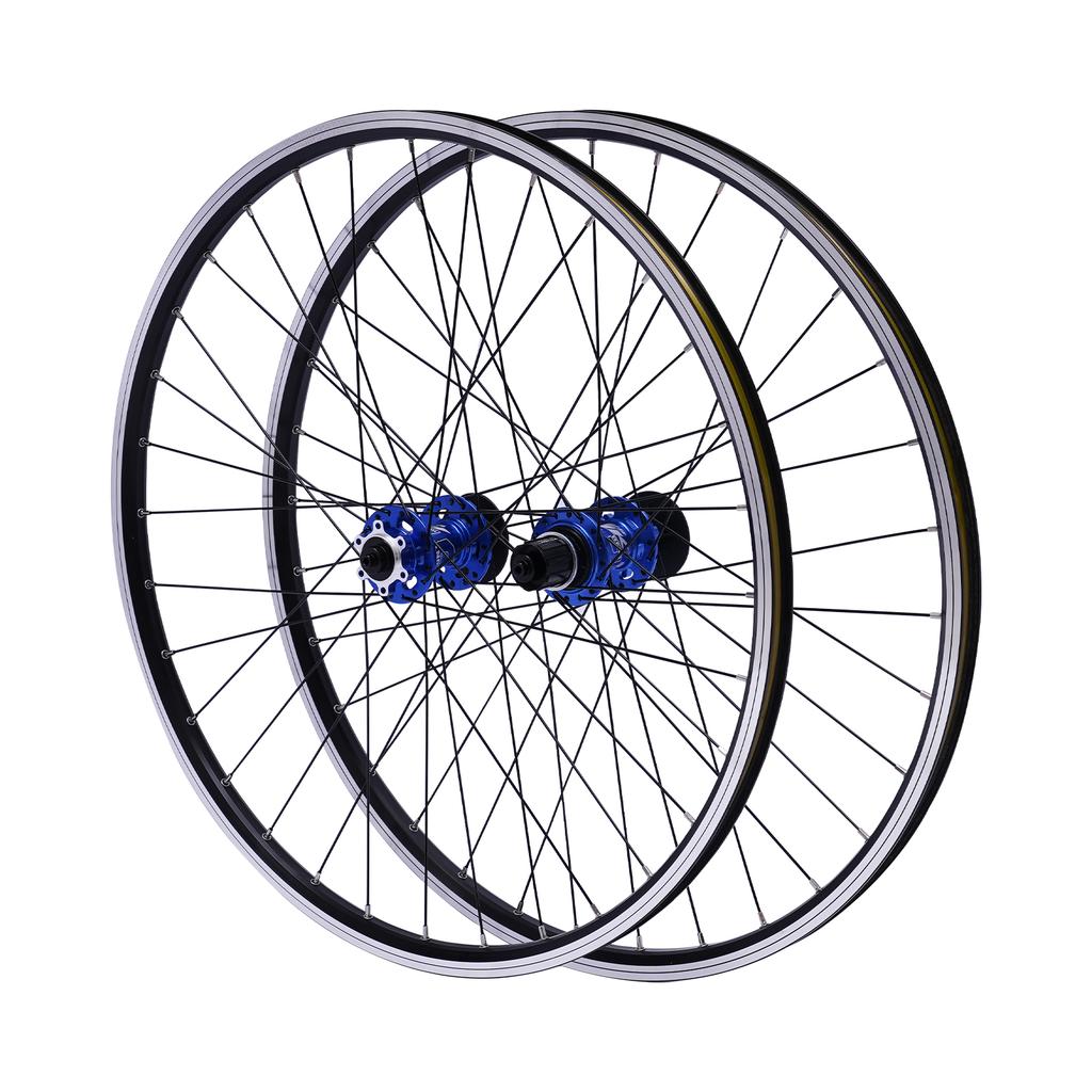 Set Roți Bicicletă Montană 69.9cm/27.5Inch, Jantă Aliaj Aluminiu Frână Disc Set Roți MTB, Roți Față Spate cu Eliberare Rapidă Bicicletă Neagră