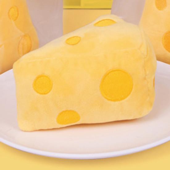 Pet Toy Creative Shape Wear Resistant Attractive Puppy Kitty Toy Cheese Modeling Chew Toy for Home