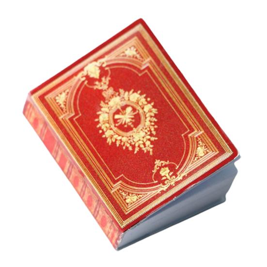 

Подарки на день рождения, книга, аксессуары для кукольного домика, миниатюрный мини-изысканный бумажный кукольный домик, модель сцены для учебы для детей красный