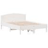 Vidaxl Bed Frame Without Mattress, White, 120X200 Cm, Pine Wood