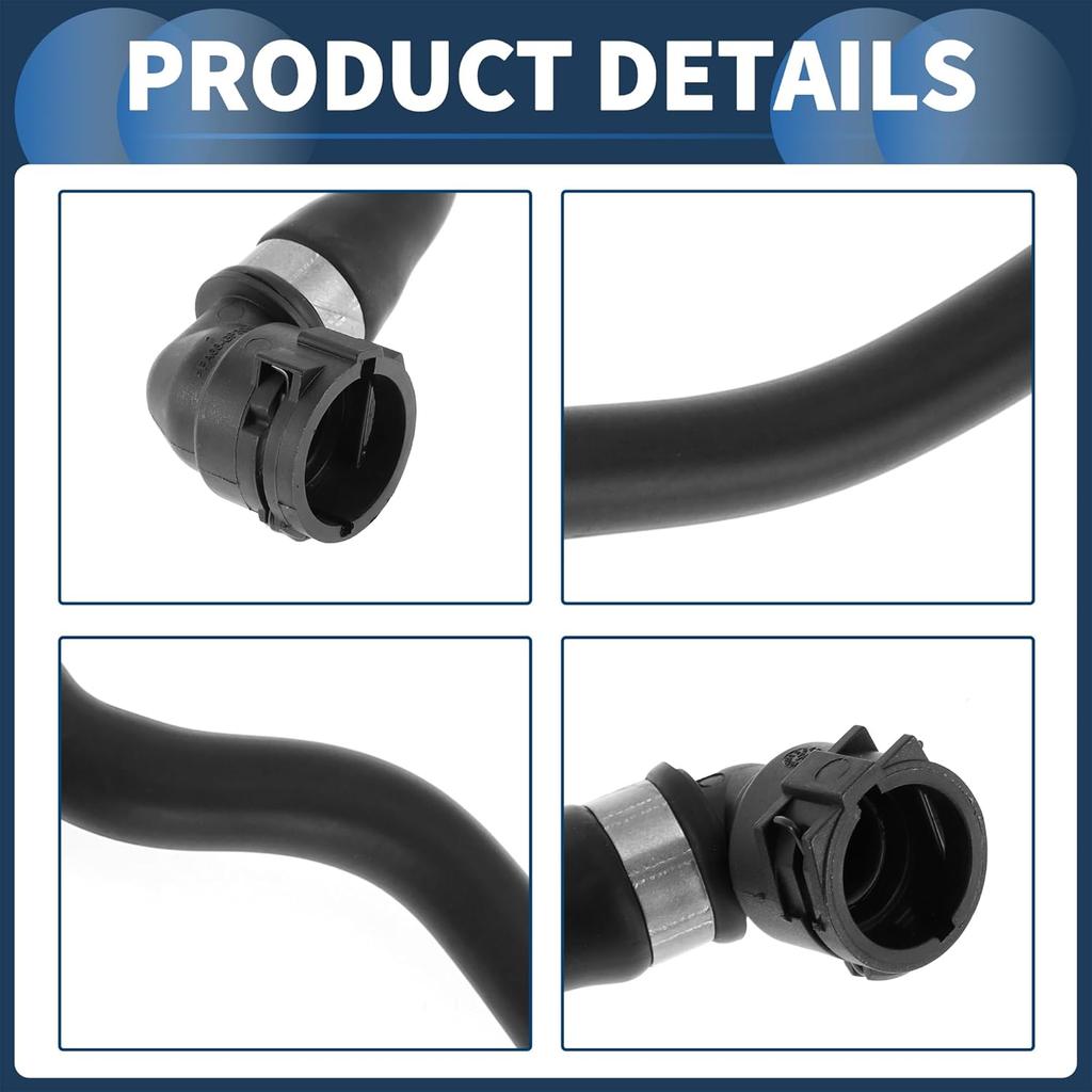 Radiator Hose Engine Reservoir Hose No.17127624676 for BMW 320i 2013-2016 for BMW 328i 2012-2016 Rubber Black Good Sealing