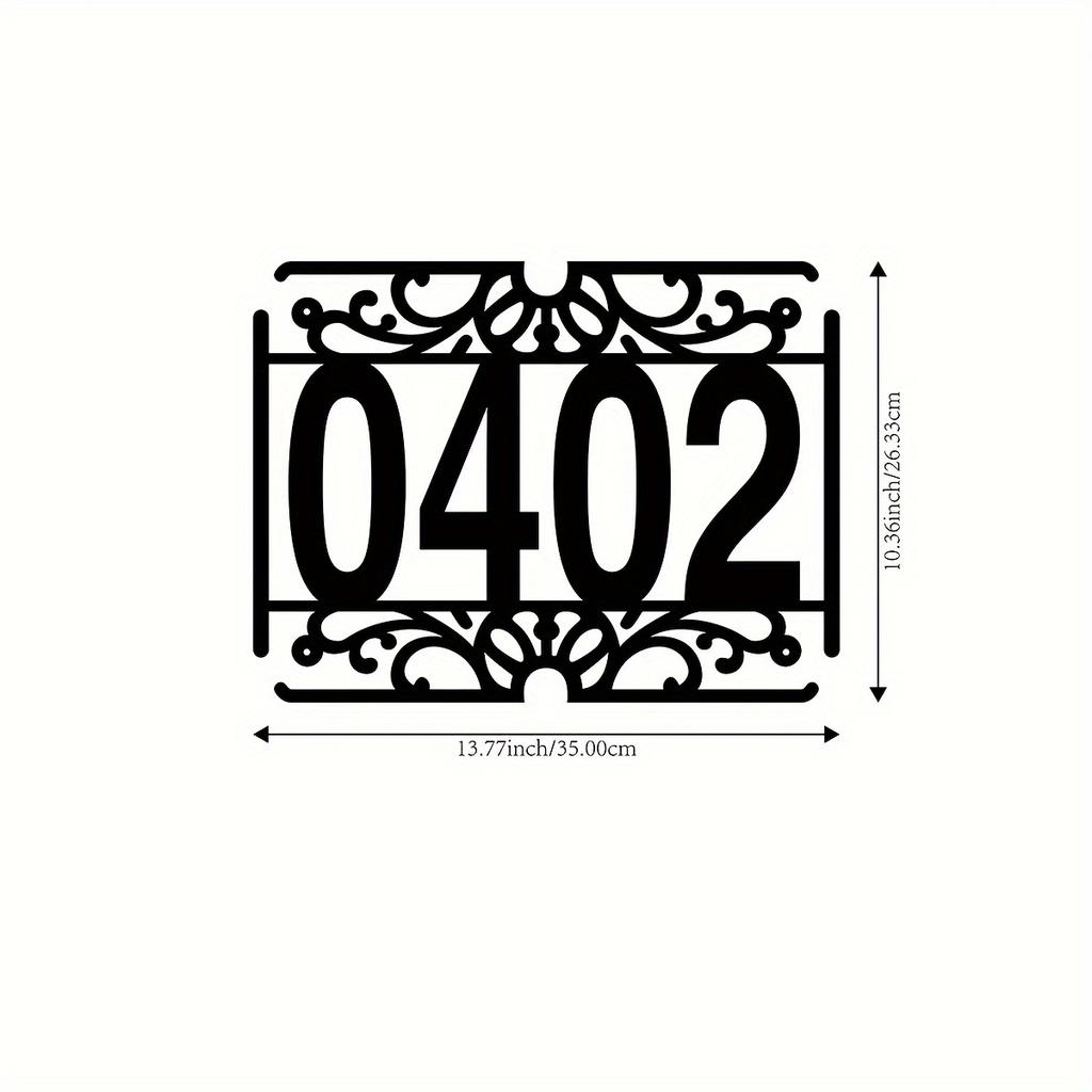 Metal Address Number Sign Personalized House Number Plaque Wall Decor Indoor Outdoor Gift
