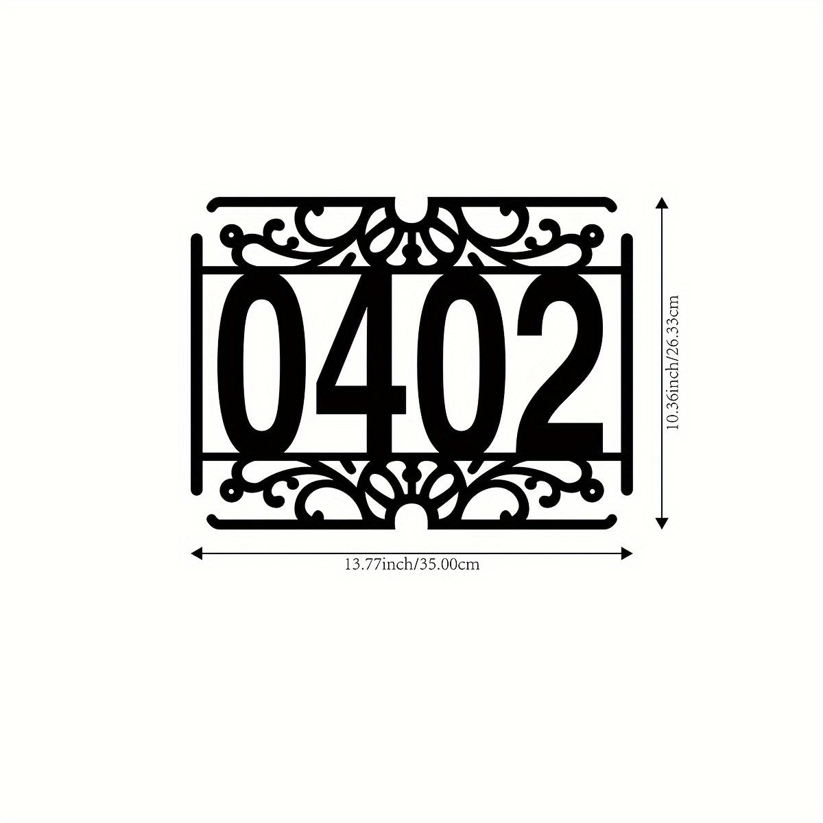 Металлическая табличка с номером дома Персонализированная табличка с номером дома Настенный декор Для помещений и улицы Подарок TYDZ003868