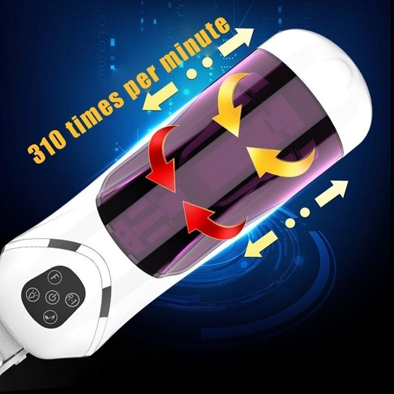 Automatic Intelligent Rotating Telescopic Pronunciation Airplane Cup Heating Sex Toys Masturbation Sex Toys Adult Products