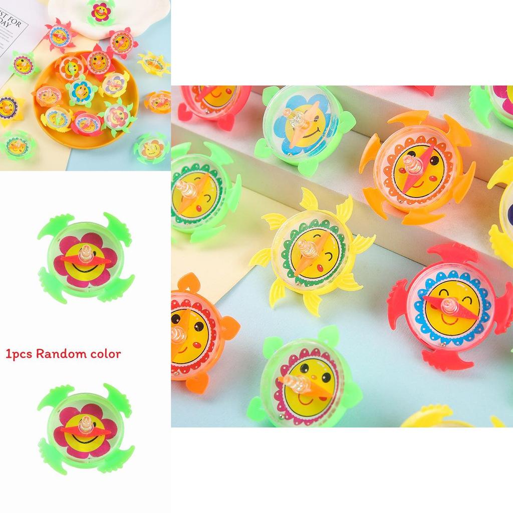 Flower Pattern Compass Mini Plastic Gyro Children Toy For Kids And Students