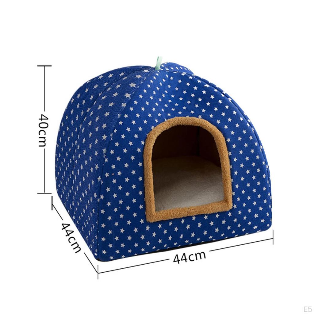 Cat House Pet Tent, Cave Bed, Autumn Winter Inner Cushion Mongolian Yurt Indoor Kennel Dog Bed