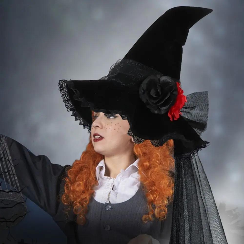 Witch Hat Halloween Baroque Witch Hat Halloween Cos Halloween Cos Hat Gothic Queen Mesh Hat Party Decoration