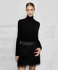 Laneonkyulleoseu Fringe Mini Skirt_Black
