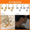 Geometric Stainless Steel Earrings Trendy Ball Design For Fashionable Women