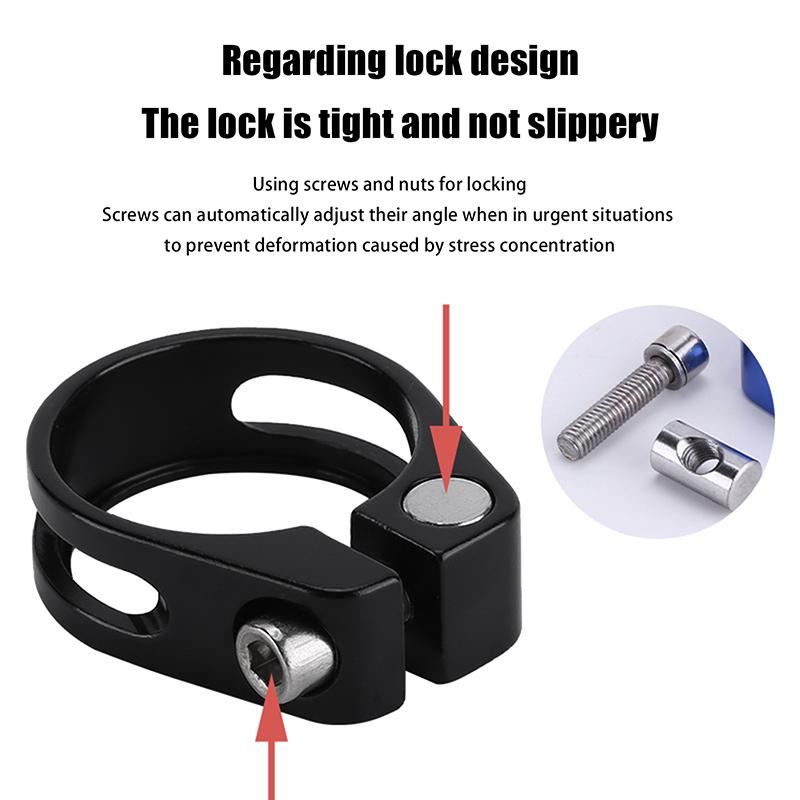 1PC 28.6/31.8/34.9MM Aluminum Alloy Bicycle Seat Tube Clamp Quick Release Seat Tube Clip Road Bike Seatpost Clamp Bike Accessori