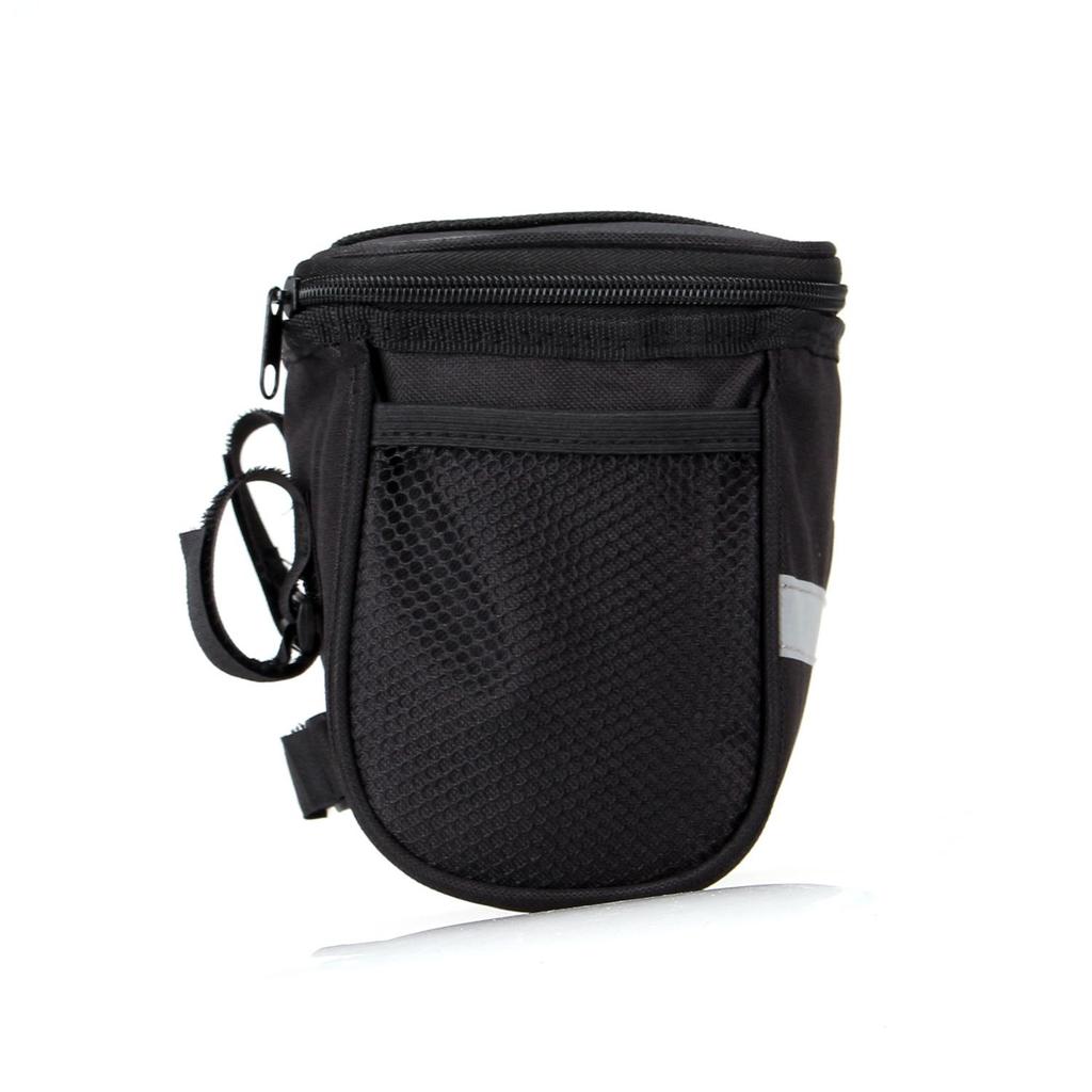 Electric Bicycle Front Handlebar Storage Bag with Phone Holder and Insulated Compartment