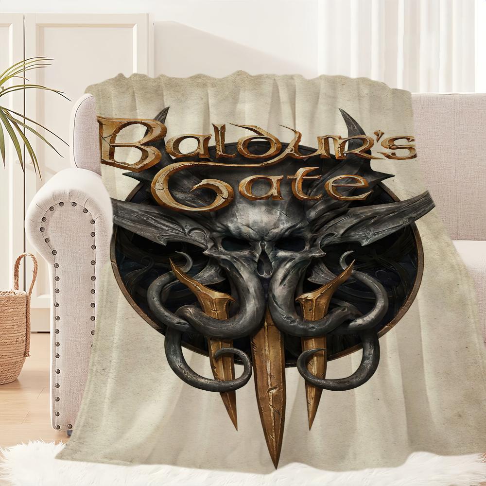 Game Blanket Plush Nap Sofa rug for Living Room B-Baldurs G-Gate 3 Warm Office Bedroom Birthday Home Travel Kid Gifts