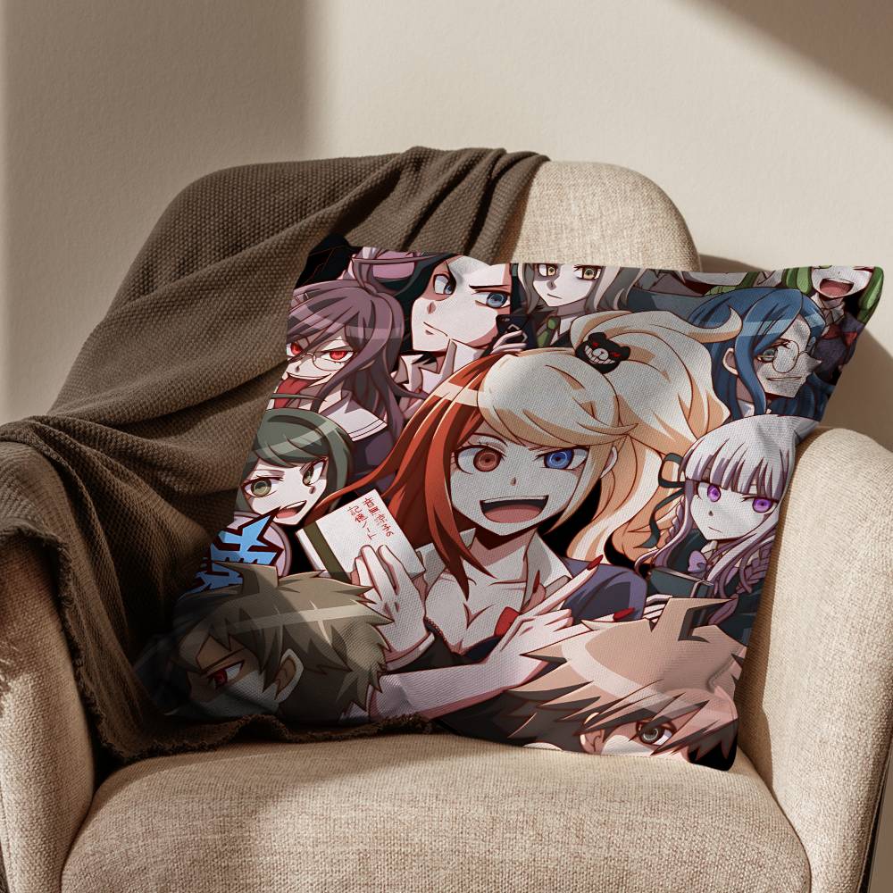 SSuper Danganronpa Goodbye Pillow Case Office Cushions Suitable For Sofa Car Bedroom Decorative Cushion Cover