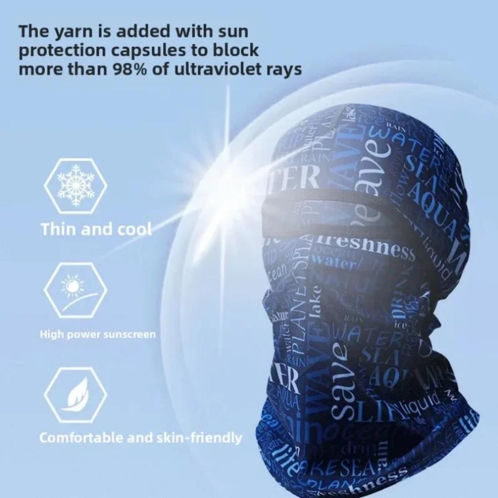 UV Protection Full Face Sun Mask Cooling Balaclava Breathable Headwear Uses For Cycling Motorcycle Outdoor Sports