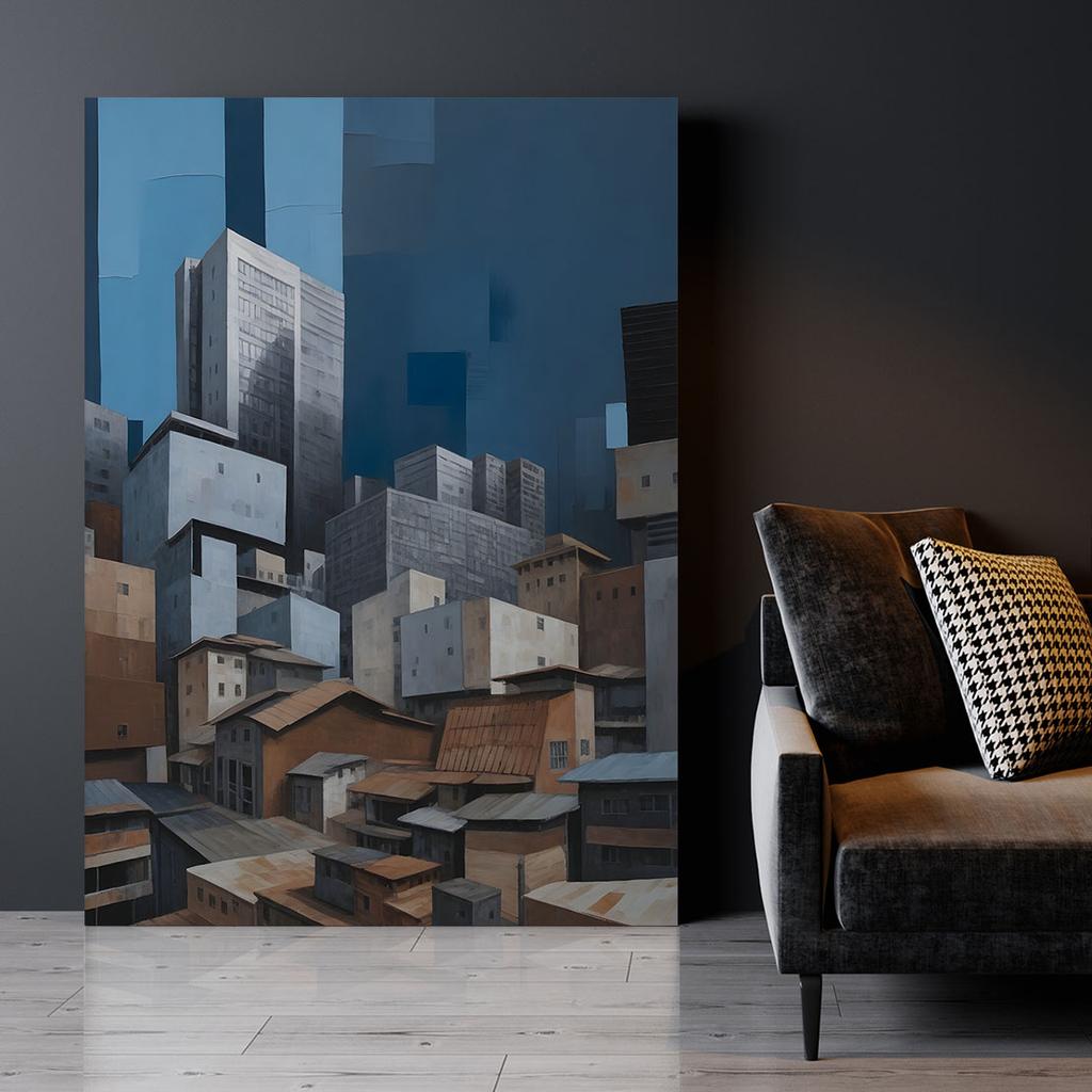 Canvas Painting Buildings Architecture