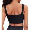 CHARMLEAKS Women's Bikini Top Square Neck Swim Top Quick Dry UPF 50+ Padded Bathing Suit Top Only