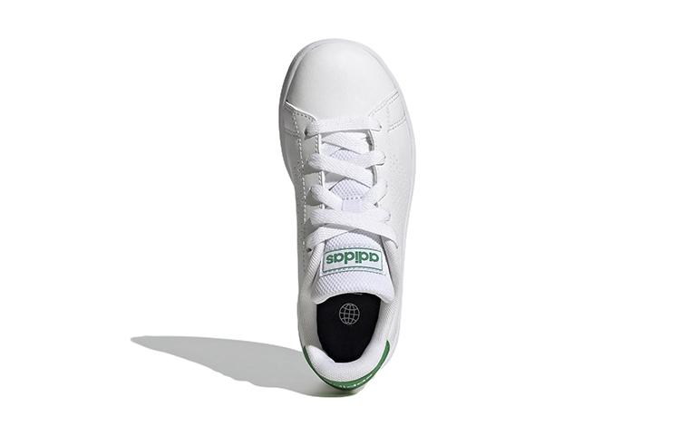Adidas Neo ADVANTAGE Abrasion Resistant Low top Kids' Skateboarding Shoes White Green Kids' GY6995