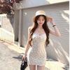 Eden Spring Garden, Summer Girlish Floral Pit Strips Knitted Suspenders, Slim Waist and Hip Dress, Sweet and Pure
