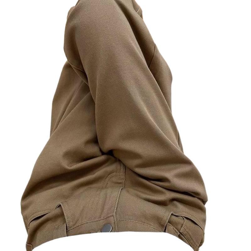 Women's Low-Waist Wide-Leg Flare Jeans In Khaki Latte Brown