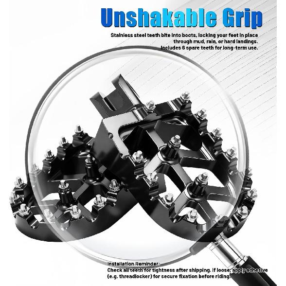 Motorrad Fußrasten Fußrasten Rastpedal MX Stil CNC für Z125 Pro 2016-2024 Schwarz