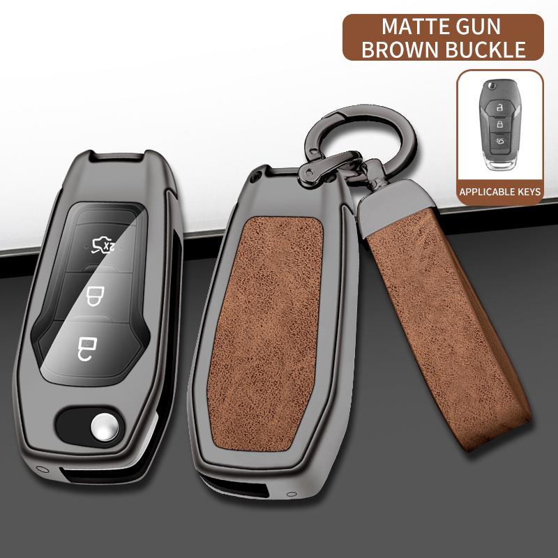 New Car Tpu Zinc Alloy Key Case Suitable For Ford Ranger Car Key Cover Car Metal Key Case Car Interior Accessories