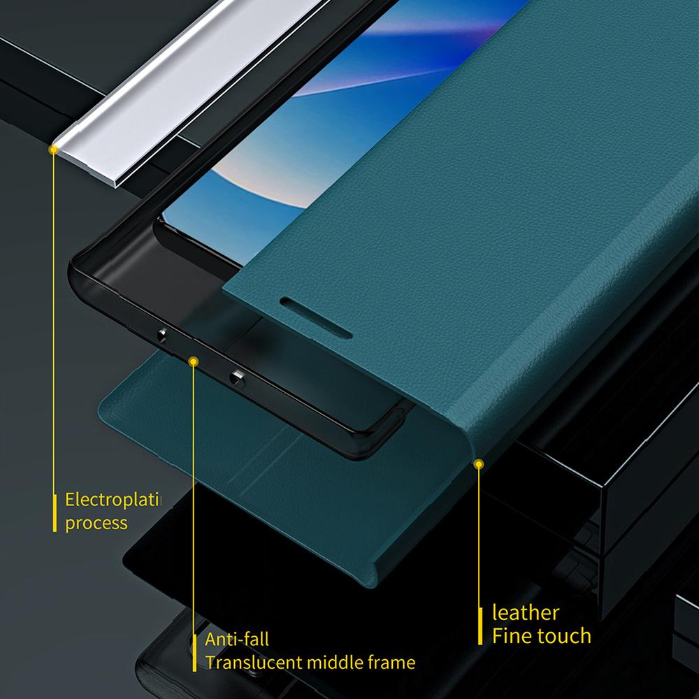 For iPhone 17 Pro Max Case Anti-Drop Leather Phone Cover with Stand