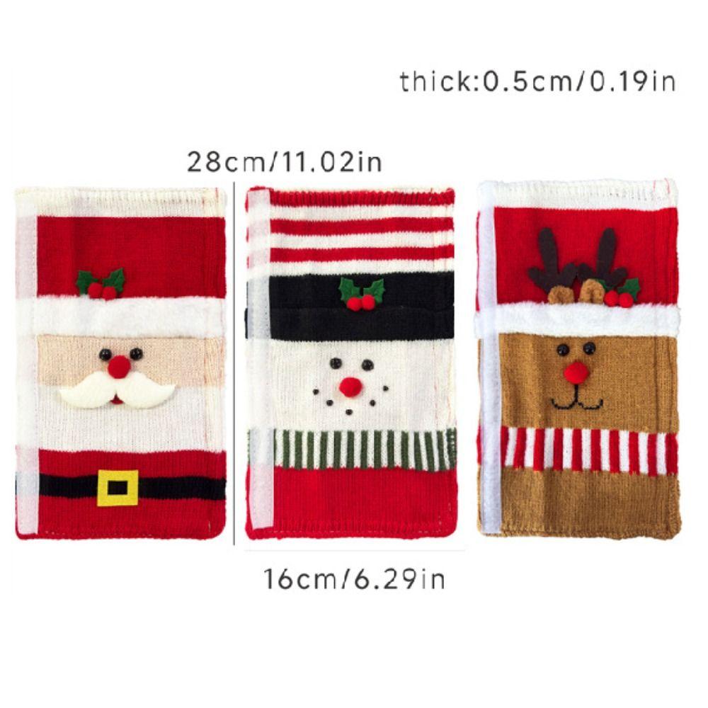 Snowman Refrigerator Door Handle Covers Christmas Microwave Oven Handle Covers  Festive Decorative