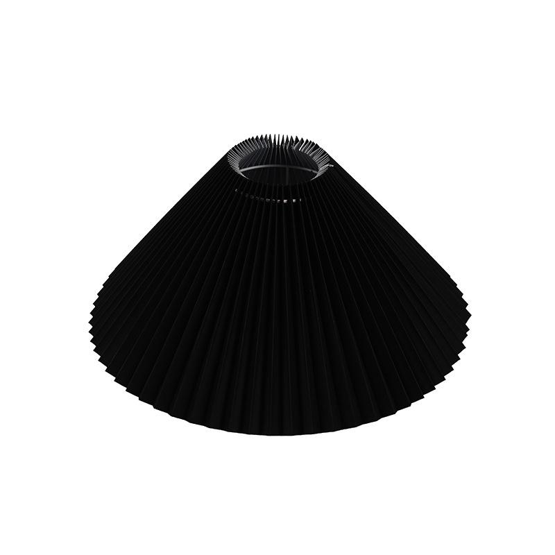 Pleated Cloth Lampshade Accessory for Desk and Floor Lamps, Inclined Height 240mm, Bottom Opening 410mm