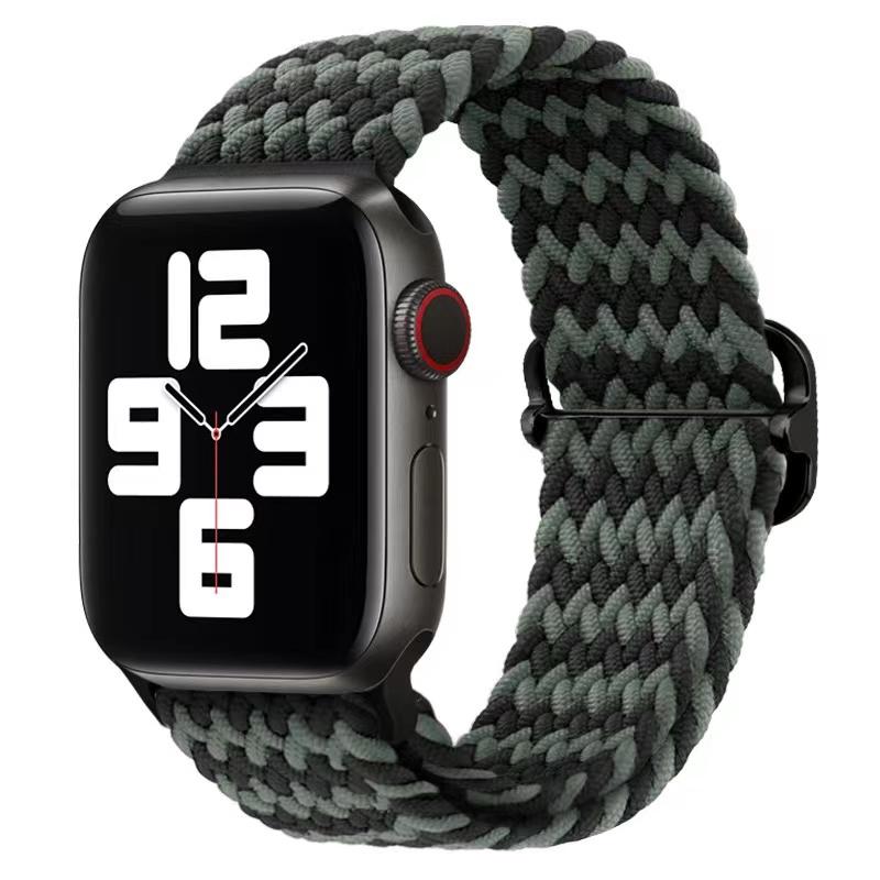 Braided Loop Strap for Apple Watch Band 44mm 40mm 49mm 45mm 41mm 46mm 42 38mm Nylon Bracelet iWatch Series Ultra 10 9 8 7 6 5 SE