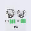 2Pcs Heavy Duty Stainless Steel Rod Socket Flange Rod Holder Pole Sockets Wardrobe Hanger Rod End Supports with Screws