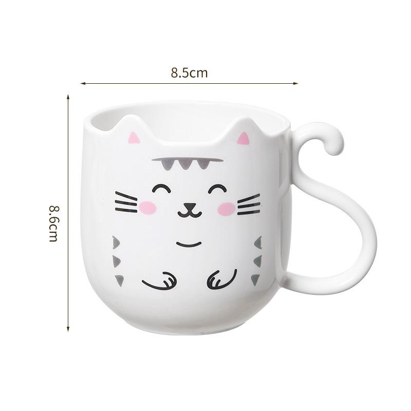 Cute Cartoon Gargle Cup for Kids Milk Coffee Cup with Handle Travel Thickened Plastic Wash Mug Perfect Gift Cup for Children