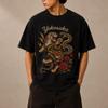 Japanese Tiger Snake T Shirt Vintage Tattoo Art Retro Lover Yokosuka Streetwear Vintage Washed Unisex Graphic Stretched Fashion