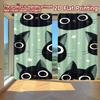 2D FLAT PRINTING 2pcs Curtains (Without Rod) Halloween Black Cat Faces Valentine Is Day Festival Popular Curtains&Drapes Fabric