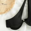 2Pcs/Set Women Sexy Bikini Set Solid Color One-shoulder Bra High Waist Briefs Set Quick Drying Swimsuit Beachwear