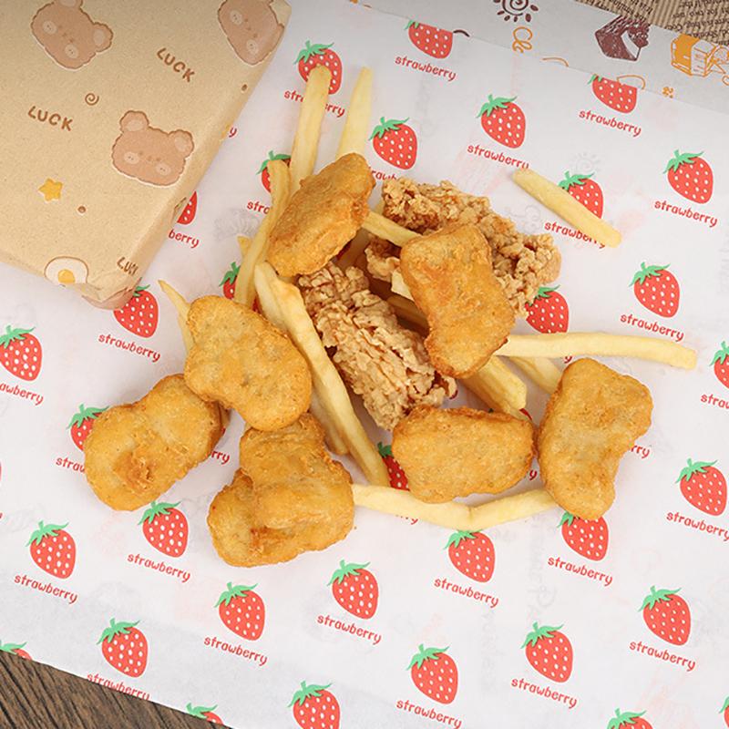 50 ks voskovaný papír na potraviny, olejotěsný voskový papír, chléb, sendvič, burger, hranolky, makronky, balení, kuchyňské pečicí nástroje, balení, dekorace