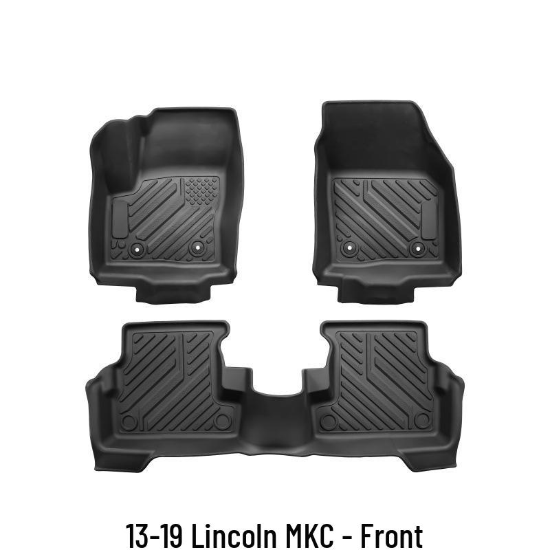 Eco-Friendly Anti-Slip 3D Floor Mats for 2013-2019 Lincoln MKC - High-Edged & Easy To Clean TPE Mats