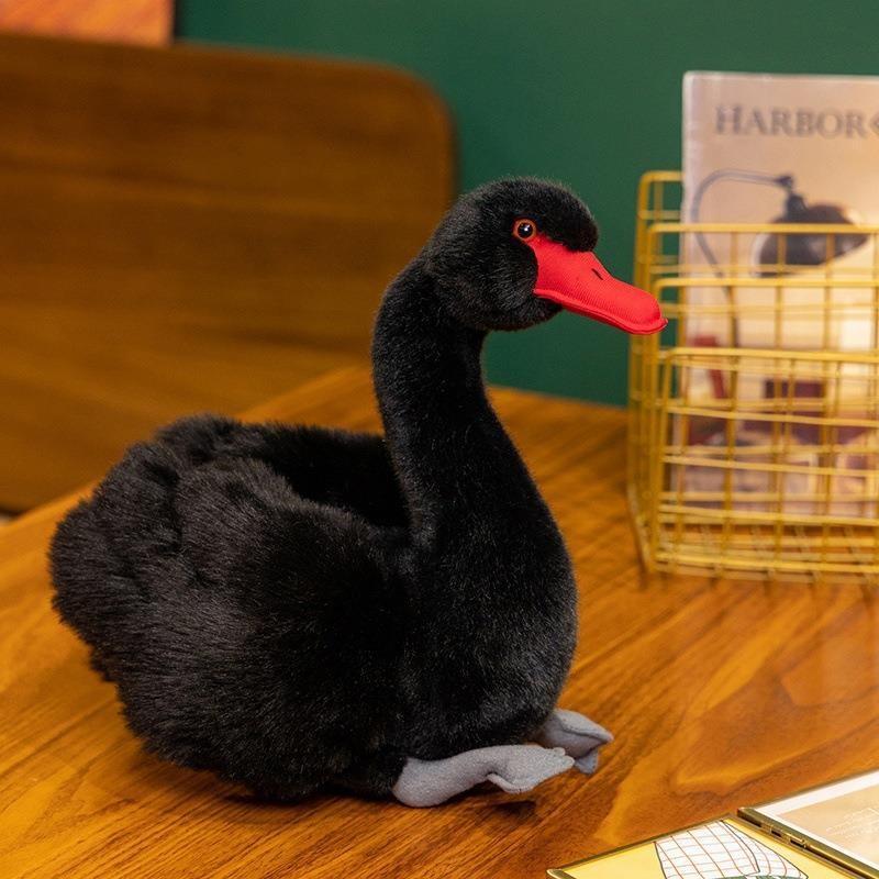 Cute Black And White Swan Doll Couple Animal Plush Toy Doll Childrens Gift