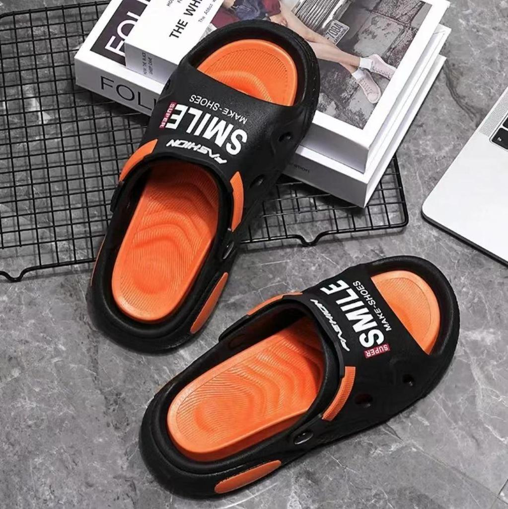 Men's Non-Slip Odorless Back-Strap Thick-Soled Slippers - Beach Sandals for Summer Outdoor Wear