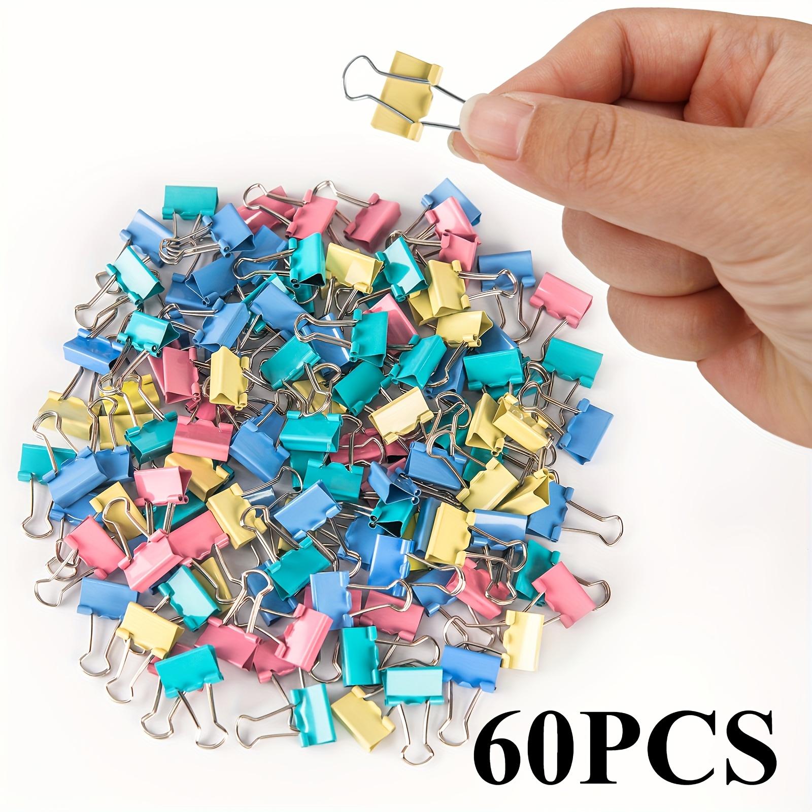 

60 mini paper clips, stainless steel, strong long tail clips, suitable for home, office, billing and data sorting, stationery