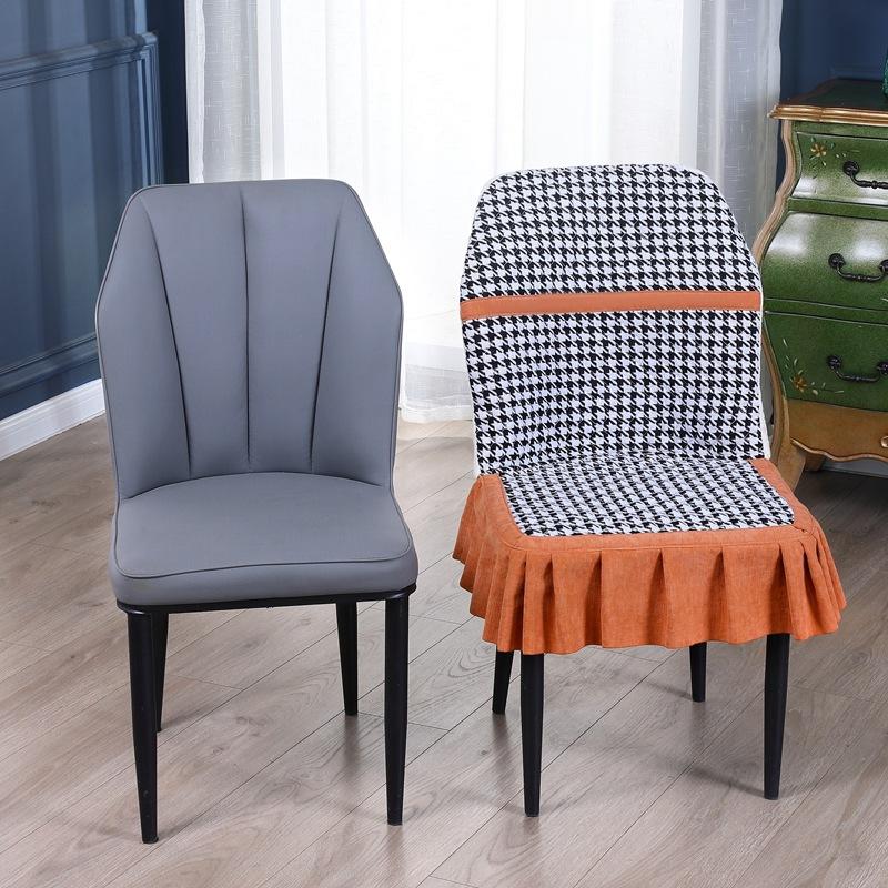 Husă scaun curbat, Husă elastică integrată pentru spătarul scaunului, Husă scaun de dining cu formă specială, Husă scaun semicirculară, Spătar cu pernă