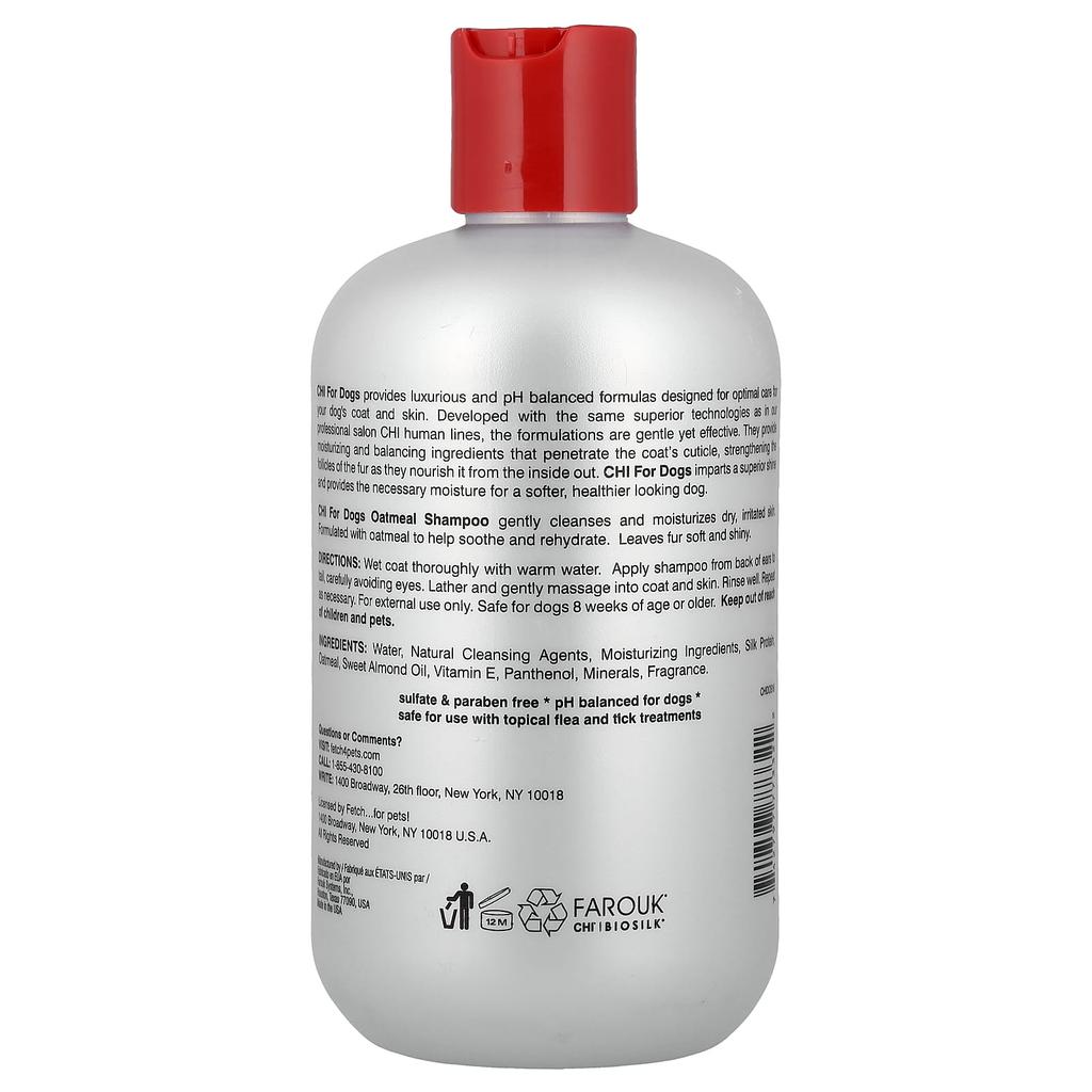 CHI for Dogs, Oatmeal Shampoo, for Dogs, 473 Ml (16 Fl Oz)