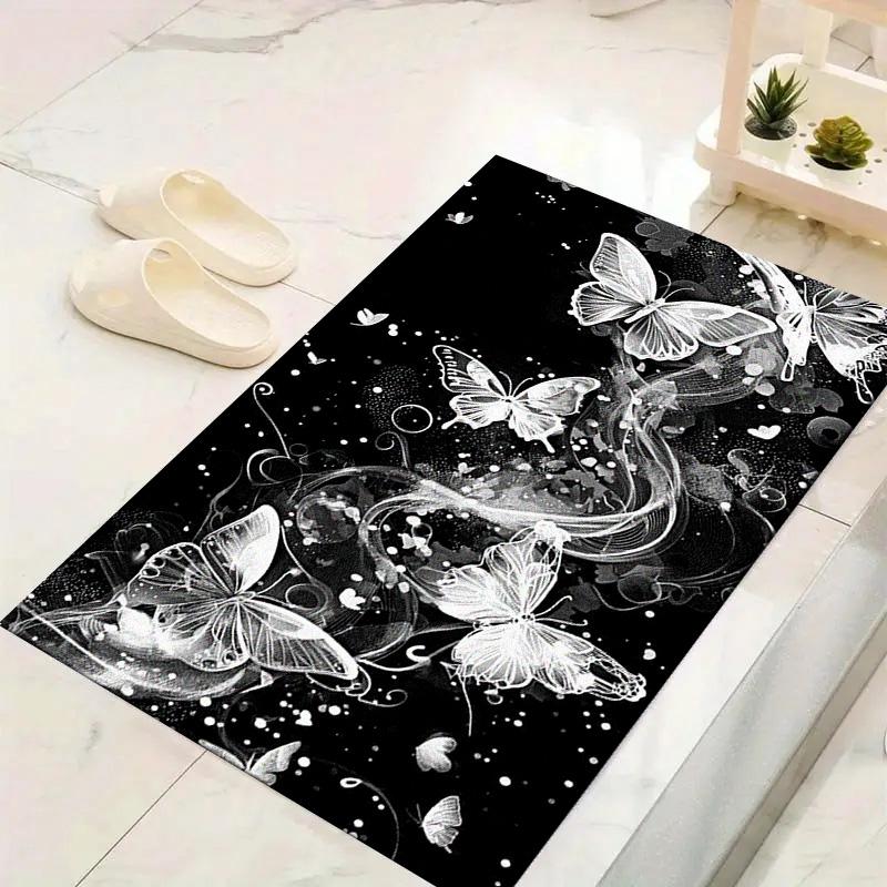 Butterflies Carpet Rug for Living Room Bedroom Home Sofa Decoration,Kids play Non-slip Floor Mat
