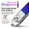 Stainless Steel Color Gradient Eagle Beak Oblique Blade Nail Clippers Suitable for Thick Nails Ingrown Nails, Ergonomic Handle